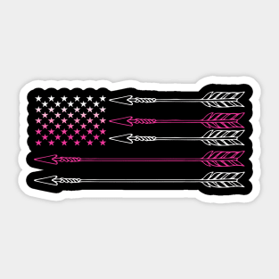 Arrow American Flag Sticker